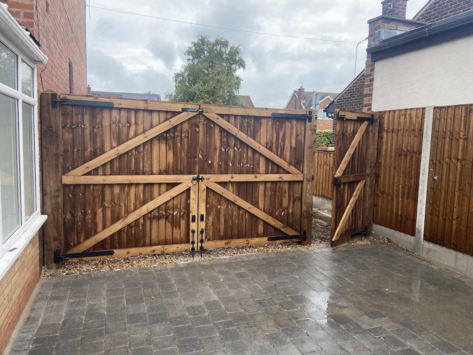 Composite fencing installed in Preston garden
